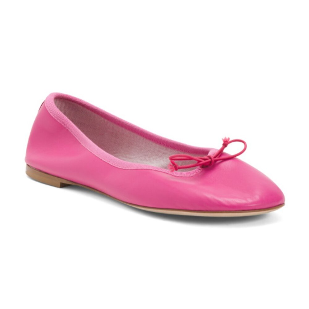 PROSPERINE Made In Italy Leather Ballerina Flats